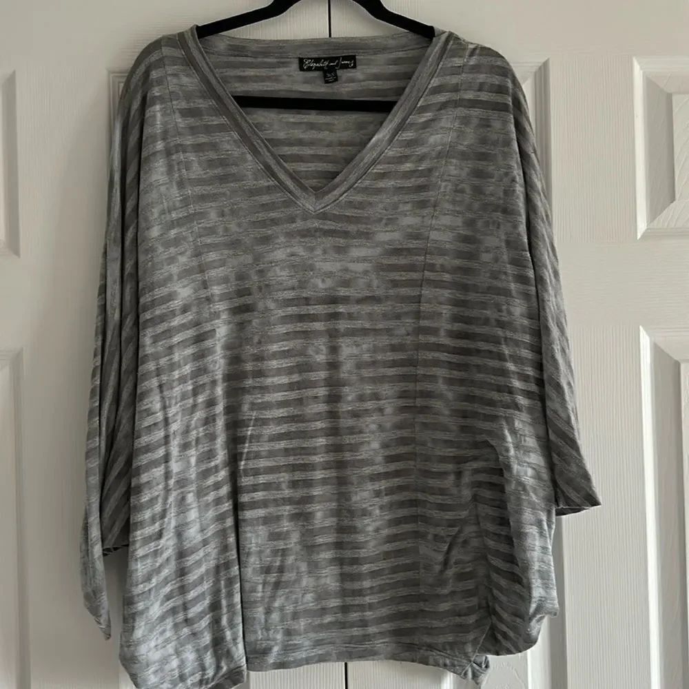Elizabeth and James Women’s Loose Fitting Striped Shirt